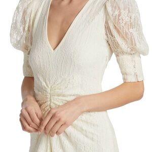 Chic Cream Lace Long Sleeve Dress